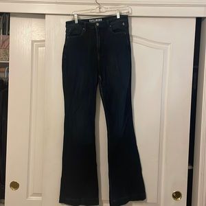 Dark wash boot cut jeans